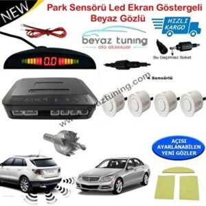 Park Sensörü LED Ekranlı Ses Ikazlı Beyaz - Niken
