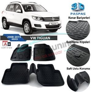 Volkswagen Tiguan Havuzlu 3d Paspas Siyah - Niken