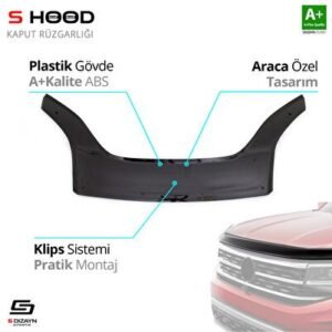 Citroën Nemo ABS Plastik Kaput Rüzgarlığı 2007 ve Üzeri - S-Dizayn