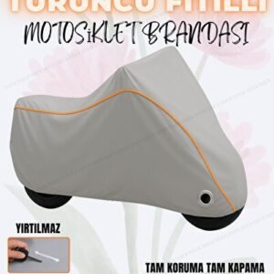 TURUNCU FİTİL VİNLEKS YAMAHA NIKEN GT KİLİT UYUMLU GRİ MOTOSİKLET BRANDASI - Niken