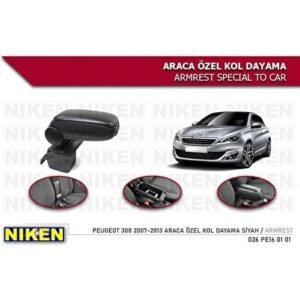 Peugeot 308 Kol Dayama Kolçak Vidasız Konsol 2007 / 2013 - Niken