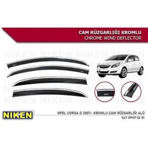 Opel Corsa D Cam Rüzgarlığı Kromlu 2007 / 2015 - Niken