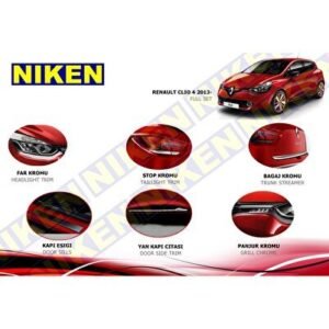 Renault clio 4 komple krom nikelaj kaplama seti 2012 ve Sonrası - Niken