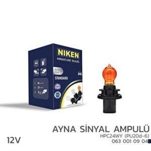 12V HPC24WY Ayna Sinyal Ampulü (PU20d-6)AMB 10’Lu - Niken