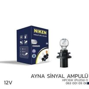 12V HPC16W Ayna Sinyal Ampulü (PU20d-1) 10’Lu - Niken
