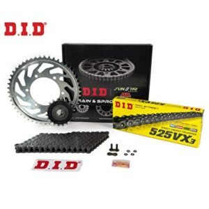 ZİNCİR DİŞLİ SETİ YAMAHA NIKEN GT 900cc ZİNCİR: DID-525VX3 Çelik-114 ÖN-ARKA DİŞLİ: JT 16T-47T 2018 - Niken