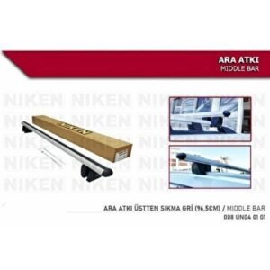 Araç Üzeri ara atkı tavan barı bagaj taşıyıcı-gri(üstten sıkıştırmalı model)alüminyum 96,5 cm - Niken