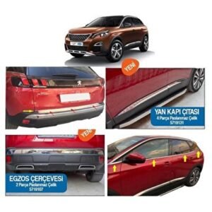 Peugeot 3008 full krom seti komple nikelajı kaplama 2017 ve Sonrası - Niken