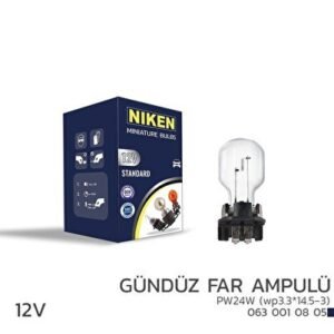 12V PW24W Gündüz Far Ampulü (wp3.3*14.5-3) 10’Lu - Niken
