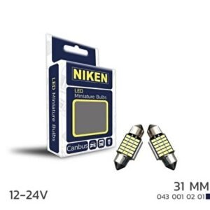 LED Sofit Ampul Set 12v 18 LED’li 31mm-Beyaz Işık - Niken