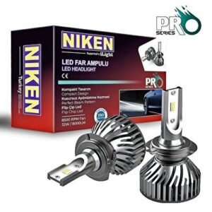 Pro Seri Slim LED Xenon Far Ampulü H4 12v 6000k 8000lm - Niken