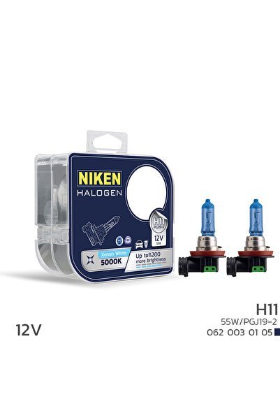 12V H1, H3. H4. H7. H11 55W BEYAZ IŞIK HALOJEN AMPUL P14.5s 5000K - Niken (EKT-008095)