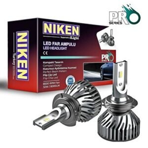 Pro Seri Slim LED Xenon Far Ampulü Hb4 9006 12v 6000k 8000lm - Niken