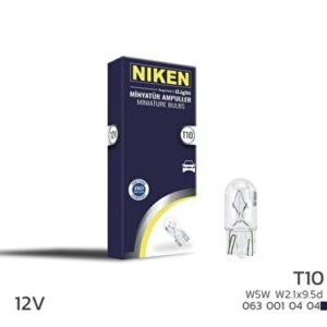 12V T10 Park Ampulü (W5W)W2.1X9.5D 10 LU - Niken