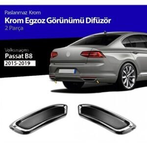 Volkswagen Passat B8 Krom Egzoz Görünümü Difüzör Çıtası - Niken