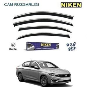 Fiat Egea Sedan (2015-2025) Kromlu Cam Rüzgarlığı 4'lü Set - Niken