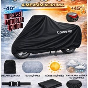 Yamaha Niken GT Arka Çanta Uyumlu Motosiklet Brandası, Motor Örtüsü-SİYAH - Niken