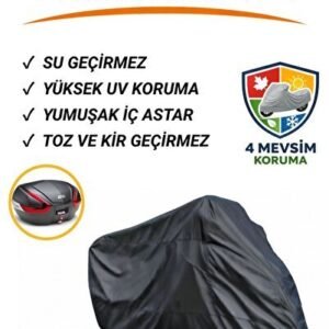 Yamaha Niken Arka Çanta Uyumlu, Motosiklet Brandası, Motor Brandası, Siyah - Niken