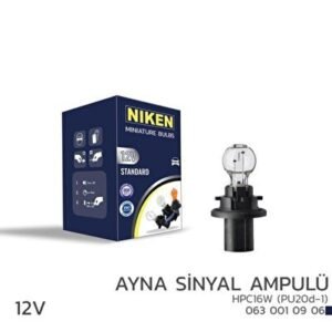 12V HPC16W AYNA SİNYAL AMPULÜ PU20d-1 10LU - Niken