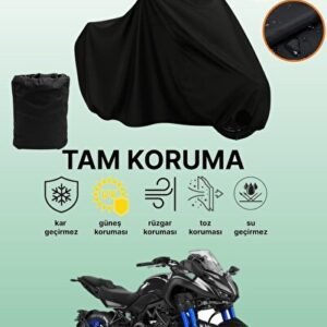 Siyah Arka Çanta ve Kilit Uyumsuz Yamaha Niken Uyumlu Motosiklet Brandası - Niken