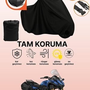 Siyah Arka Çanta Uyumlu Yamaha Niken GT Uyumlu Motosiklet Brandası - Niken