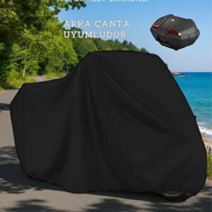 Yamaha Niken GT Branda Arka Çanta Uyumlu (SİYAH RENK) 4 Mevsim Motosiklet Brandası Örtüsü - Niken