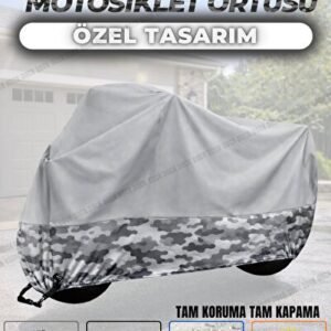 ALT KAMUFLAJ DESENLİ YAMAHA NIKEN GT KİLİT UYUMLU GRİ MOTOSİKLET BRANDASI - Niken