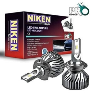 Pro Seri Slim LED Xenon Far Ampulü H7 12v 6000k 8000lm - Niken