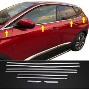 Peugeot 3008 Cam Çıtası Kromu Nikelajı 2016 ve Sonrası 8 Parça - Niken