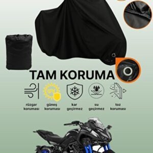 Siyah Kilit Uyumlu Yamaha Niken Uyumlu Motosiklet Brandası - Niken