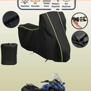 Siyah Neon Fitilli Yamaha Niken GT Uyumlu Motor Branda, Koruyucu Örtü, Motosiklet Brandası - Niken