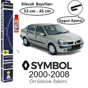 RENAULT SYMBOL ÖN SİLECEK TAKIMI (2000-2008) HEDİYE!!! KONSANTRE CAM SUYU - Niken