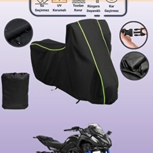 Siyah Neon Fitilli Yamaha Niken Uyumlu Motor Branda, Koruyucu Örtü, Motosiklet Brandası - Niken