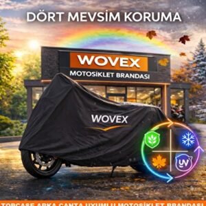 Yamaha Niken Uyumlu Motosiklet Brandası,Arka Çanta Uyumlu Motor Branda,Siyah - Niken