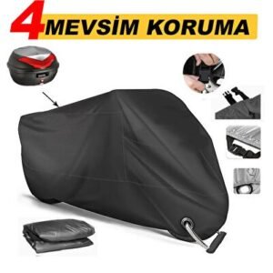 Yamaha Niken GT Arka Çanta ve Güvenlik Kilidi Uyumlu Motosiklet Brandası (Siyah Renk) - Niken
