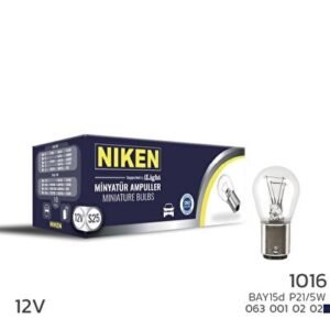 1016 AMPUL(ÇİFT DUY)ŞAŞI TIR.BAY15d P21W / 5W - Niken