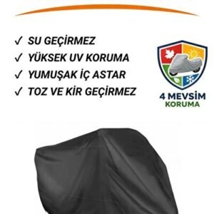 Yamaha Niken Motosiklet Brandası, Motor Brandası, Siyah (Kilit Uyumlu) - Niken