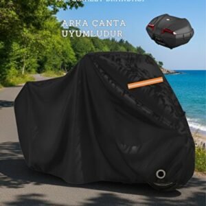 Yamaha Niken GT Arka Çanta Uyumlu (Siyah-Reflektörlü) 4 Mevsim Motosiklet Brandası Örtüsü - Niken
