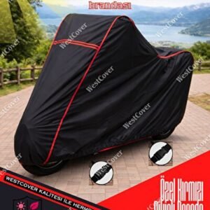 Yamaha Niken Uyumlu (SİYAH-Kırmızı Dikişli) Reflektörlü Motosiklet Brandası - Niken