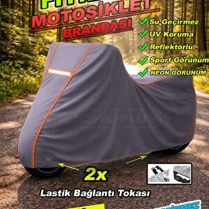 Turuncu FİTİLLİ REFLEKTÖRLÜ Yamaha Niken Motor Brandası,Motosiklet Brandası-GRİ - Niken