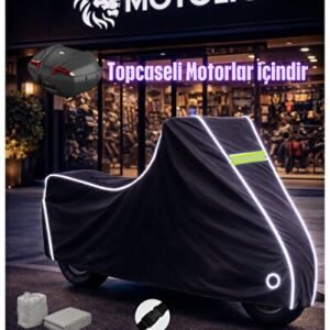 Yamaha Niken GT Topcaseli Siyah-NEON FİTİLLİ Motor Brandası,Motosiklet Branda - Niken