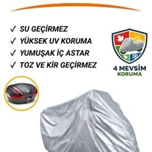 Yamaha Niken GT Arka Çanta Uyumlu Motosiklet Brandası, Motor Brandası, Gri - Niken