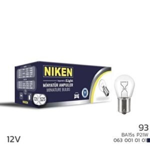 12V 93 Ampul (P21W) BA15S 10 LU - Niken