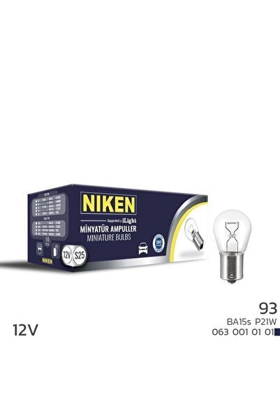 12V 93 Ampul (P21W) BA15S 10 LU - Niken
