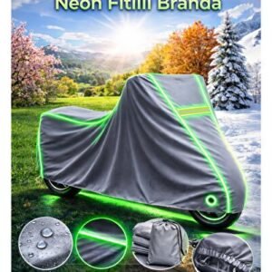 Yamaha Niken GT Uyumlu (NEON FİTİLLİ-YEŞİL) Su Geçirmez Motorsiklet Brandası - Niken