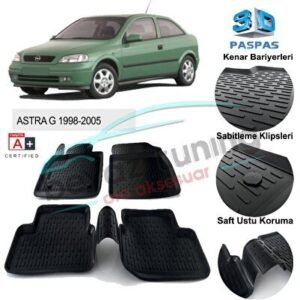 Opel Astra G Havuzlu 3d Paspas Siyah - Niken