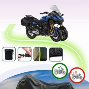 Siyah Fitilli Çanta,Kilit Uyumsuz Yamaha Niken GT Motor Brandası - Niken