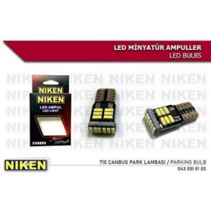 T10 Beyaz Dipsiz LED Ampul W5w 18 LEDli 12v-5w Canbus - Niken
