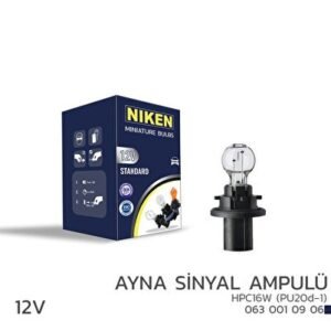 12V HPC16W Ayna Sinyal Ampulü (PU20d-1) - Niken