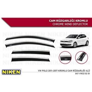 Volkswagen Polo 6r 2010 2011 2012 2013 2014 2015 2016 2017 Model Kromlu Cam Rüzgarlığı - Niken